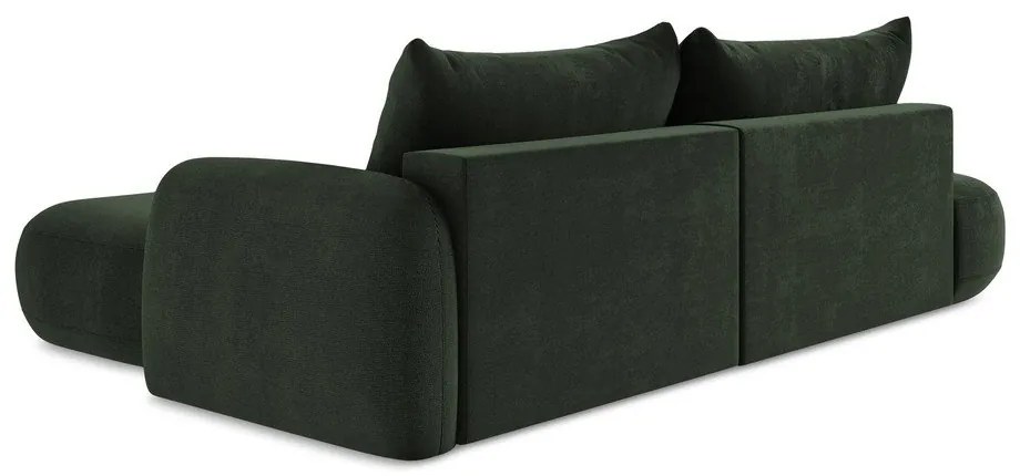 Colțar verde închis extensibil (cu colț pe partea dreaptă/cu șezlong) Hale – Makamii