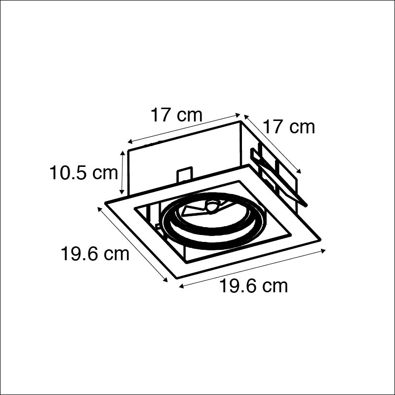 Spot LED îngropat alb AR111 reglabil - Oneon