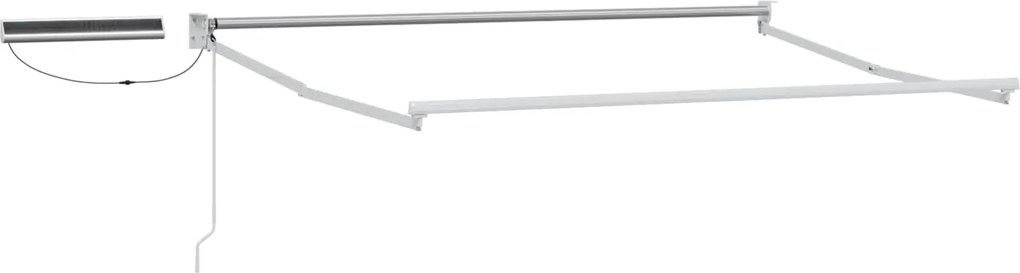 vidaXL Cadru copertină retractabil electric Alb 2,5 x 2 m Oțel