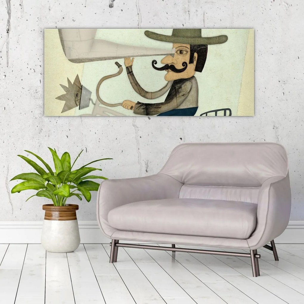 Tablou - Astronom pe bicicletă (120x50 cm)