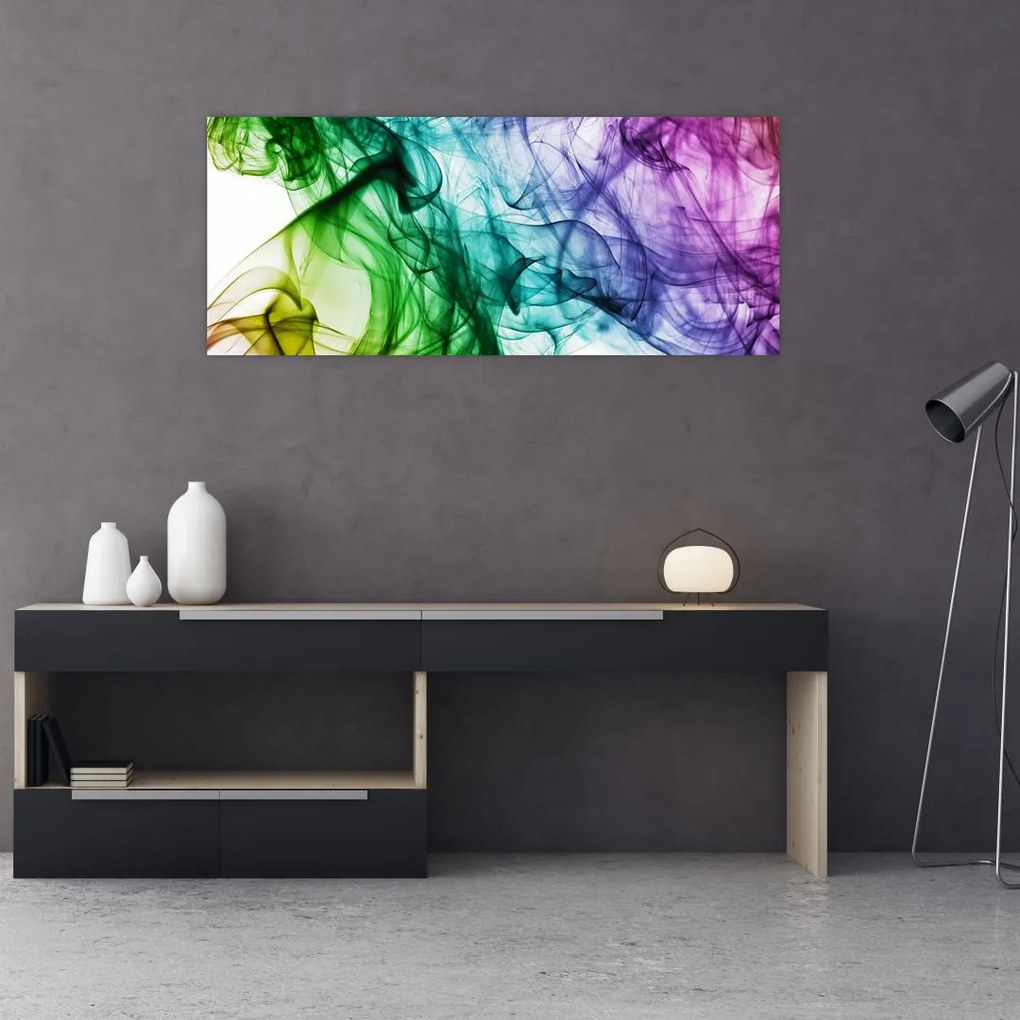 Tablou - fum colorat (120x50 cm)