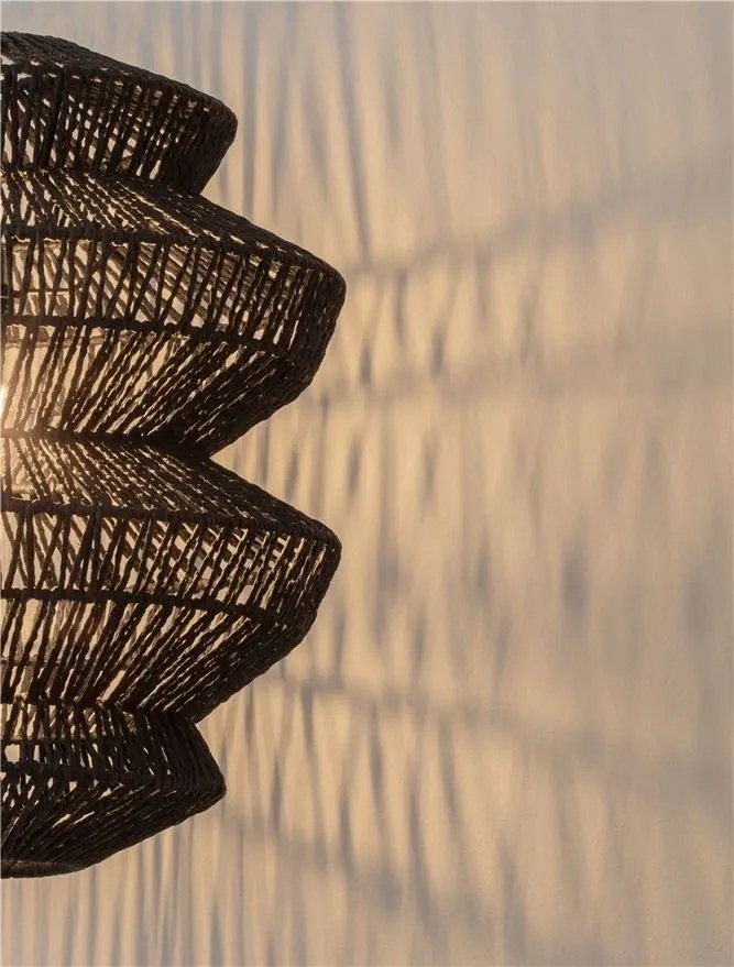 Lustra/Pendul design natural NUA negru