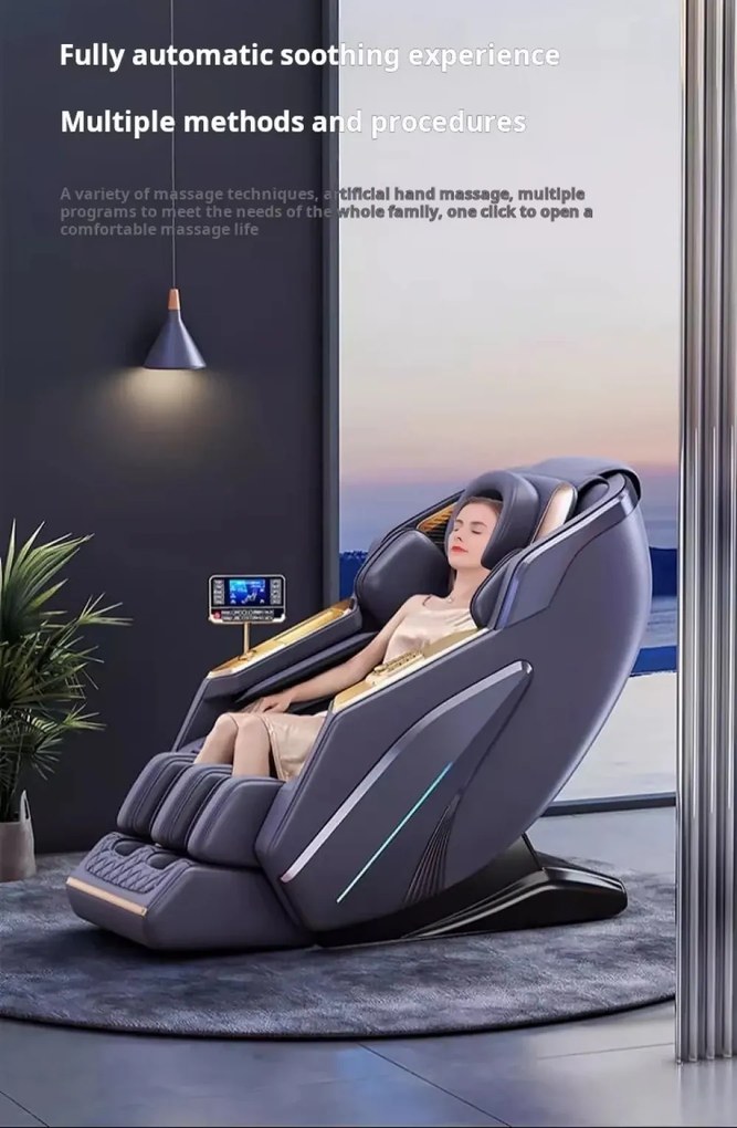 PRIMUS ULTRA PREMIUM Fotoliu de masaj 3D – relaxare inteligentă, la tine acasă - Scanare automata, AI Voice,încărcare wireless telefon, Incalzire, Zero Gravity, difuzoare Bluetooth, controler rapid