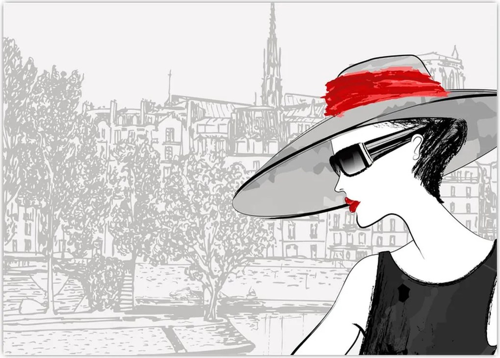 Tablou - Doamna la oraș (70x50 cm)