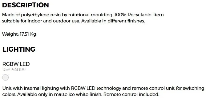 CORP DE ILUMINAT LED RGB DECORATIV FAZ LAMP