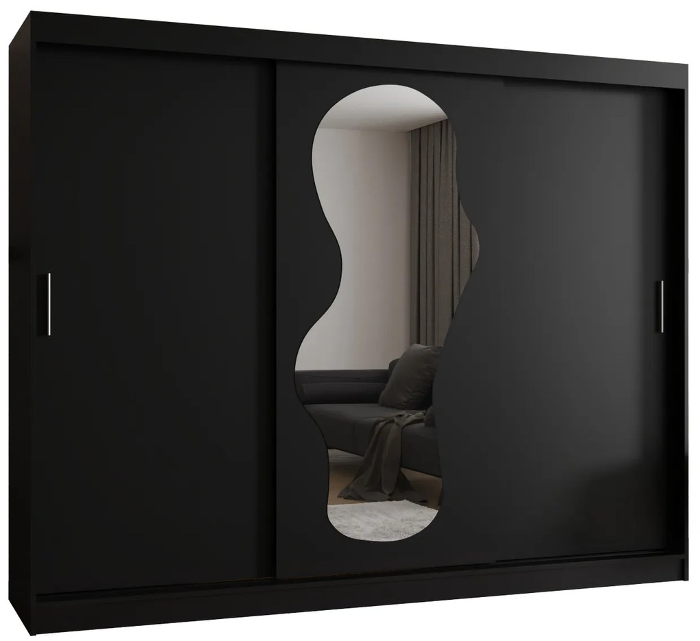 Dulap de haine 250 cm Ulta (Negru). 1126334