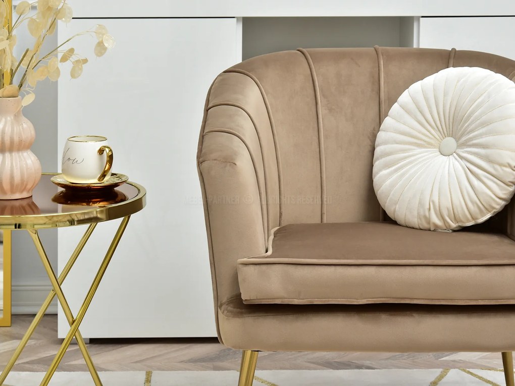 Fotoliu Etimee F (bej + auriu). Promo -14%. 1110026