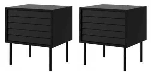 SET 2x noptieră CORTINA 51x45 cm negru