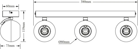 Osram - Spot SPHERAL 3x GU10/6W/230V alb