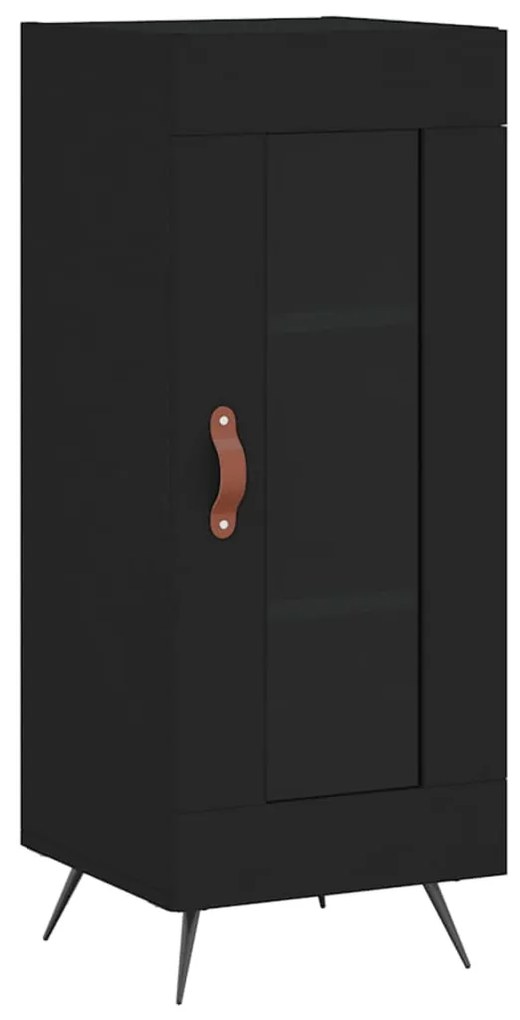 828765 vidaXL Servantă, negru, 34,5x34x90 cm, lemn compozit