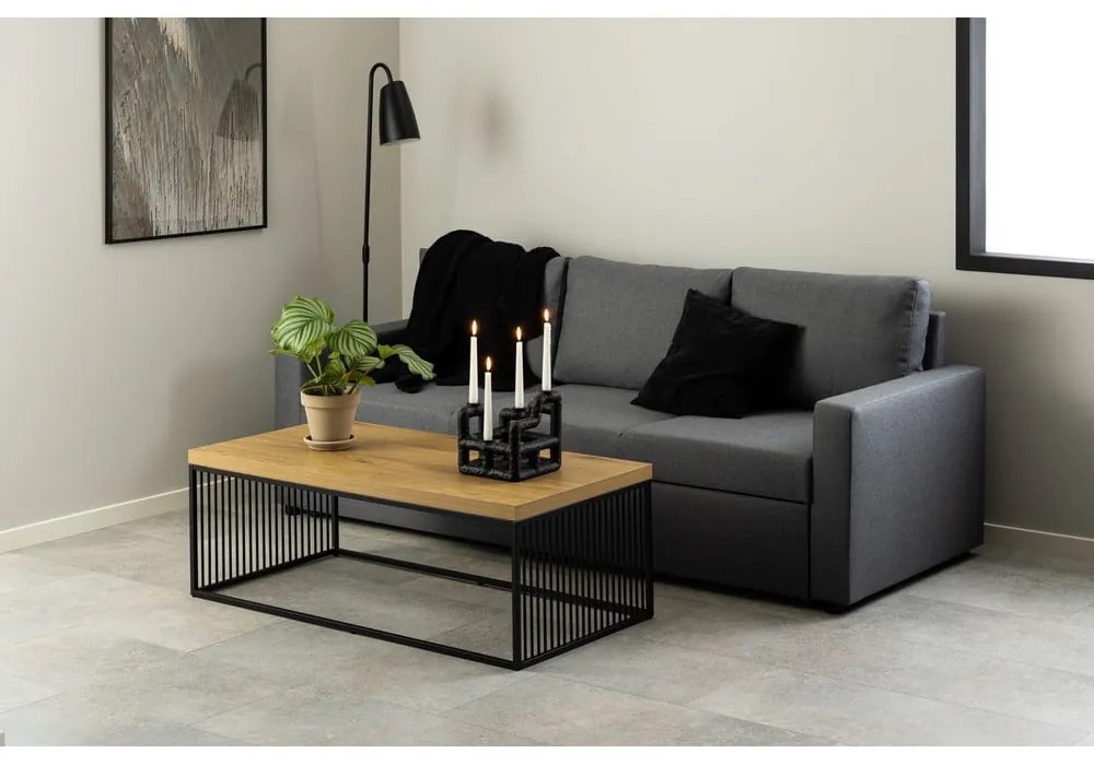 Măsuță de cafea în culoare naturală cu blat cu aspect de lemn de stejar 60x120 cm Strington – Actona