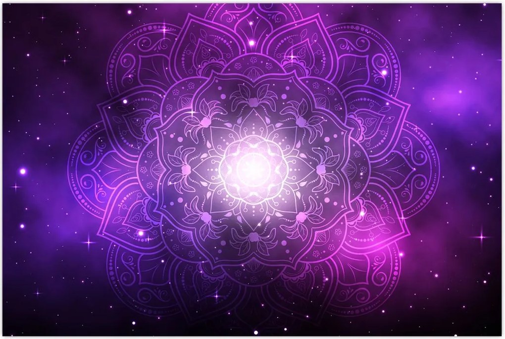 Tablou abstracției violete (90x60 cm)