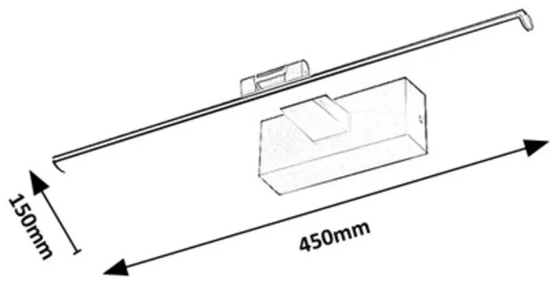 Lampă de perete cu LED Rabalux 78001 Gaten, 8 W, negru