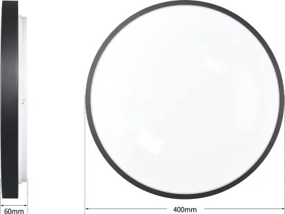 Brilagi - Lampă LED reglabilă GLASS POOL DOUBLE LED/48W/230V 40 cm neagră + telecomandă