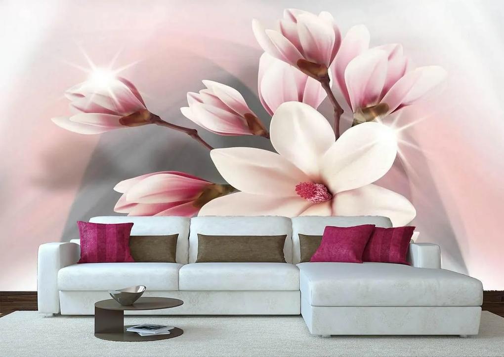 Fototapet 3D, Magnolia roz pe un fon deschis Art.05011