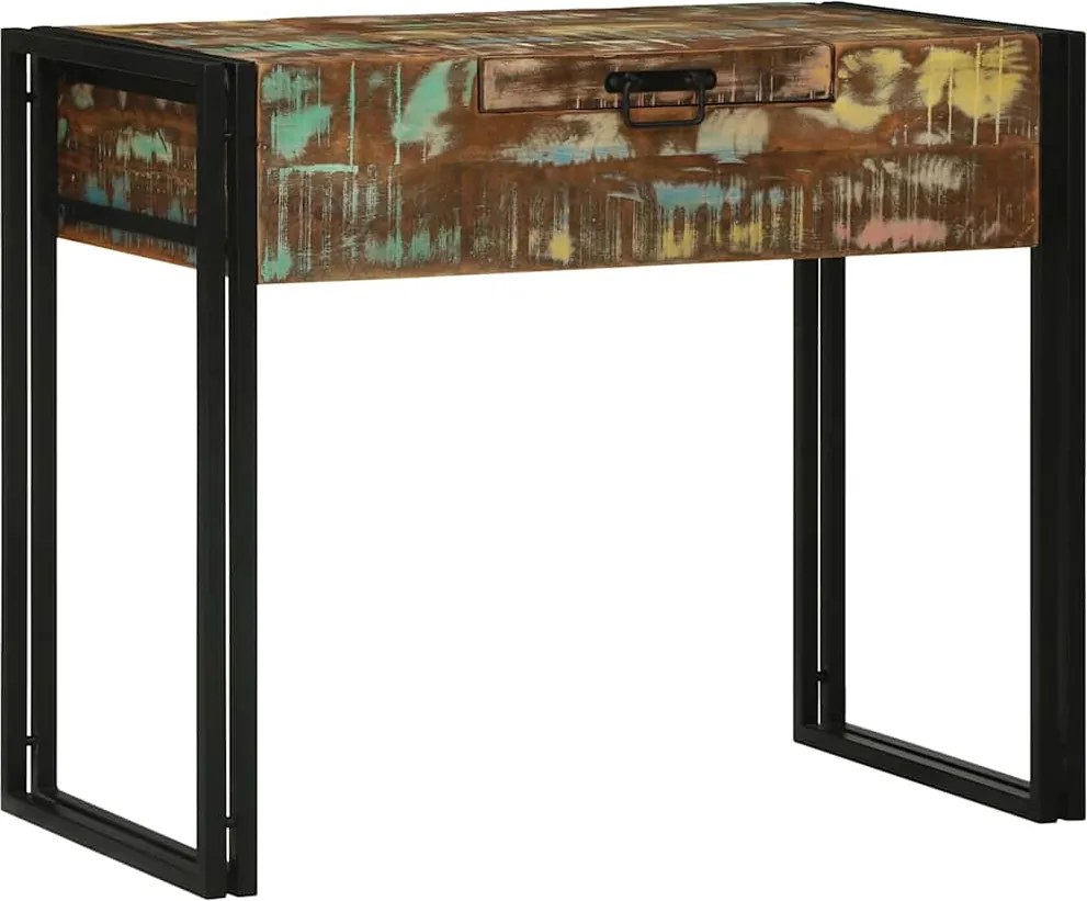 vidaXL Mese de toaletă pentru dormitor cu oglindă Lemn masiv recuperat