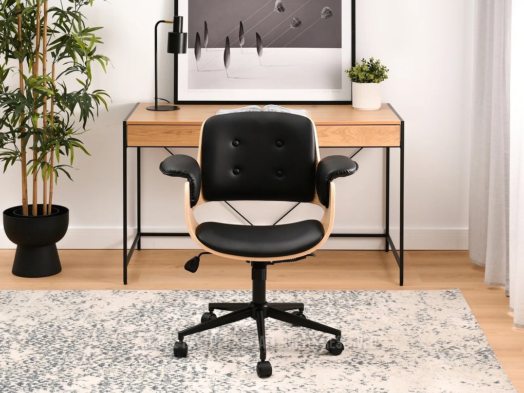 Fotoliu Duckie (stejar negru + negru). Promo -12%. 1110498
