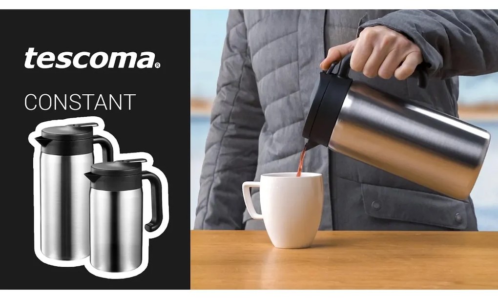Termos cu capac de dozare Tescoma CONSTANT 0,8 l,oțel inoxidabil, 0,8 l