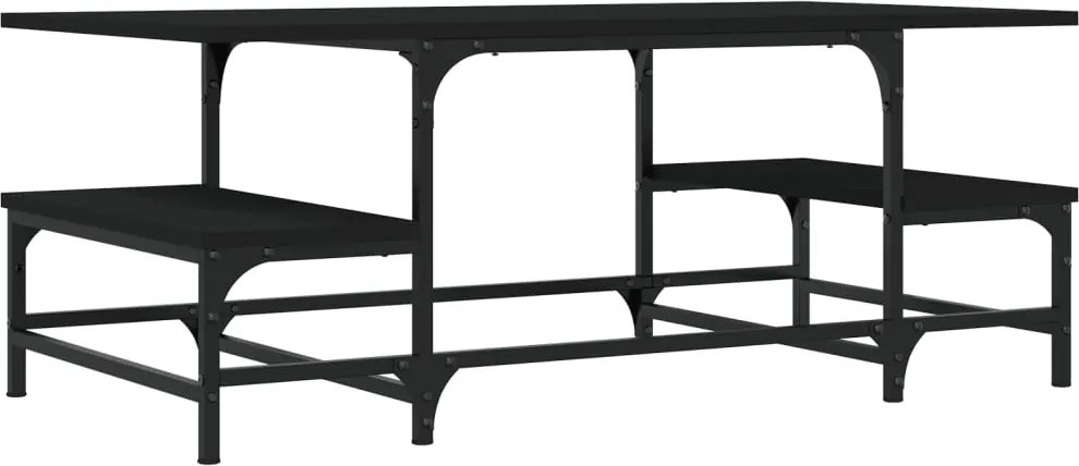 vidaXL Măsuță de cafea, negru, 100x50,5x40 cm, lemn prelucrat