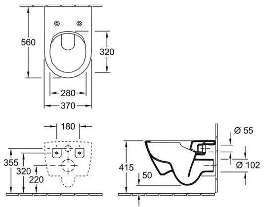 Villeroy & Boch 5614R0AM - Vas WC suspendat SUBWAY 2.0 ceramică/bej