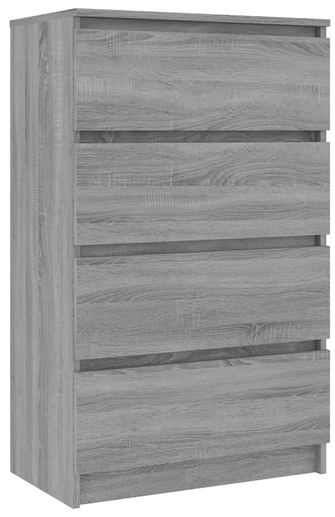 815076 vidaXL Servantă, sonoma gri, 60x35x98,5 cm, lemn prelucrat