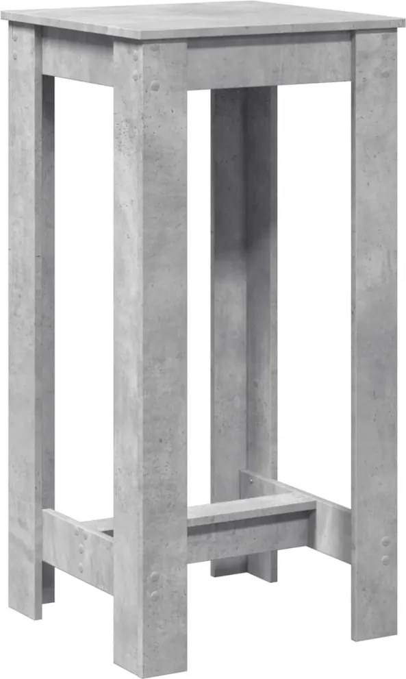 vidaXL Masă bar, gri beton, 51x50x103,5 cm, lemn prelucrat