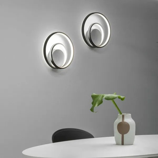 Aplică LED OZ LED/28W/230V negru Ideal Lux