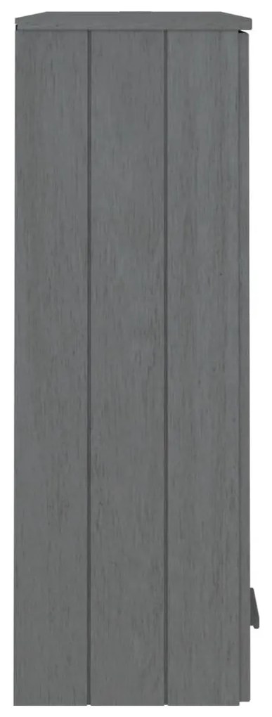 Rafturi superioare dulap, gri inchis, 85x35x100 cm, lemn de pin 1, Morke gra