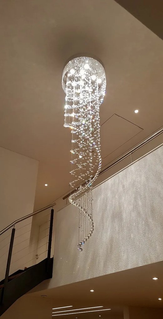Lustra, Pendul Cristal Bohemia Exclusive diam.60cm SPIRAL CHAOS 600x2500