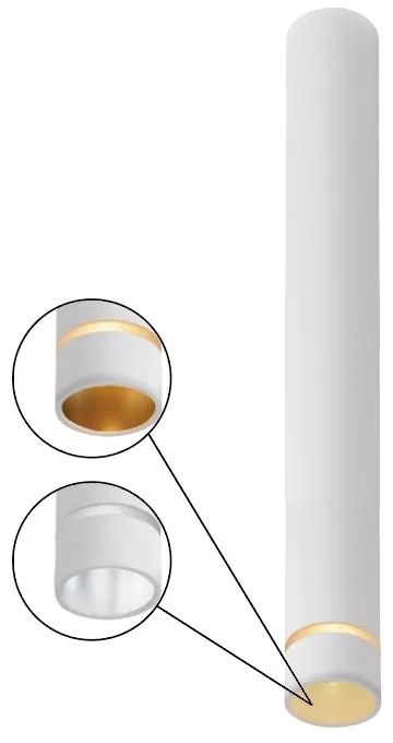 Spot aplicat tavan SPLIT alb L-30,2cm