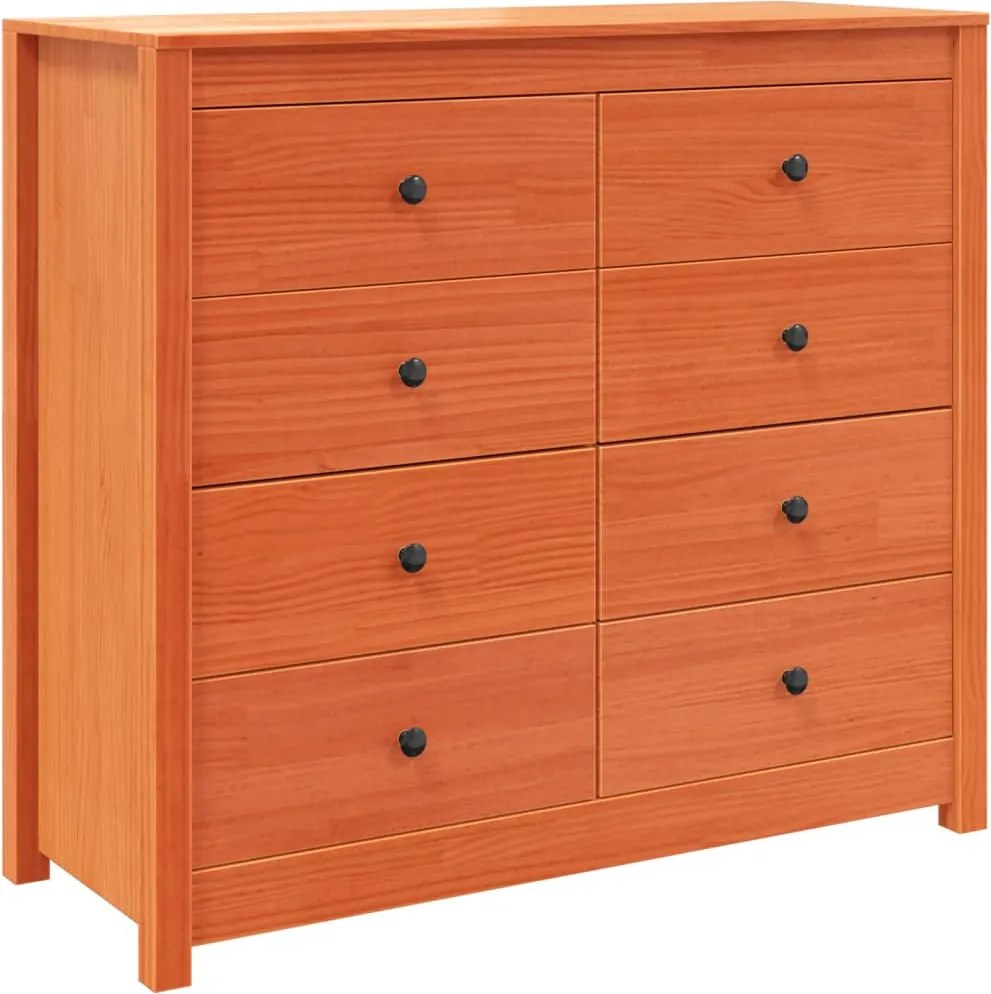 vidaXL Dulap lateral, maro ceruit, 100x40x90 cm, lemn masiv de pin