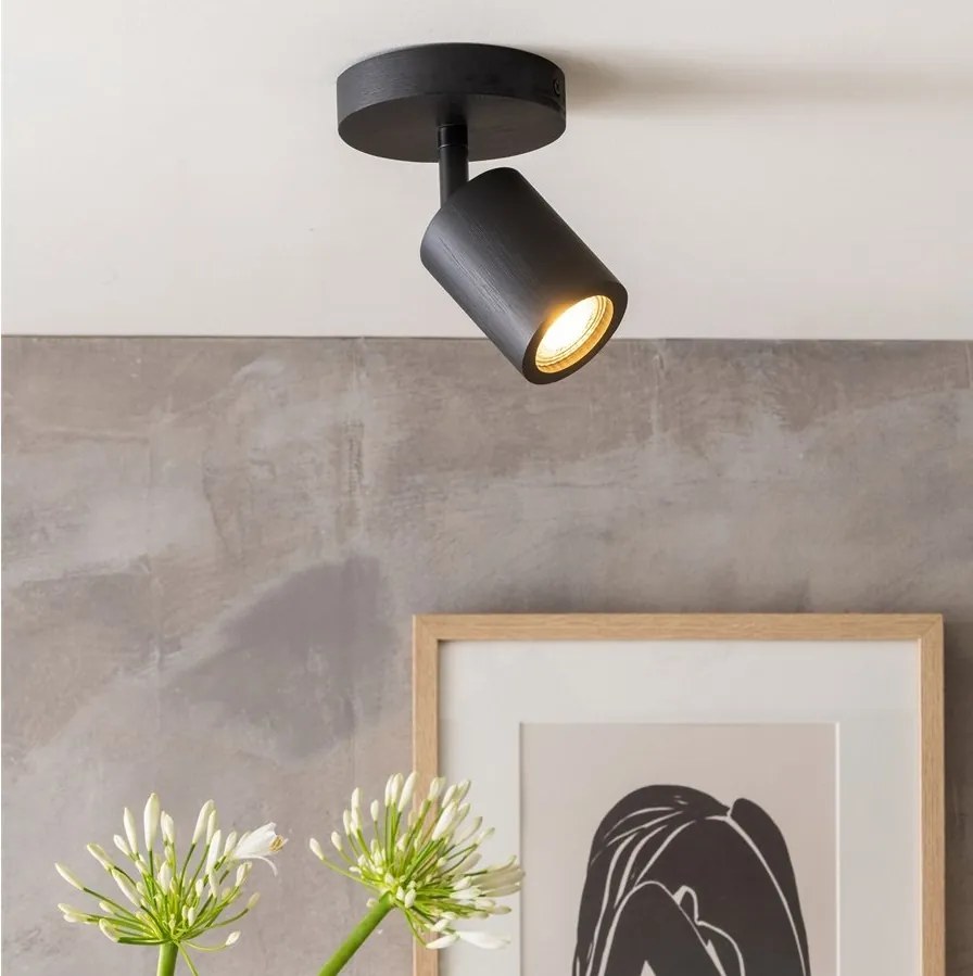 Spot aplicat directionabil din bambus negru Java