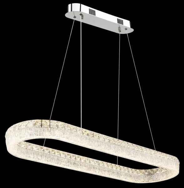 Globo 67387-40 - Candelabru LED reglabil pe cablu LAUREL 40W/230V sticlă clară+telecomandă