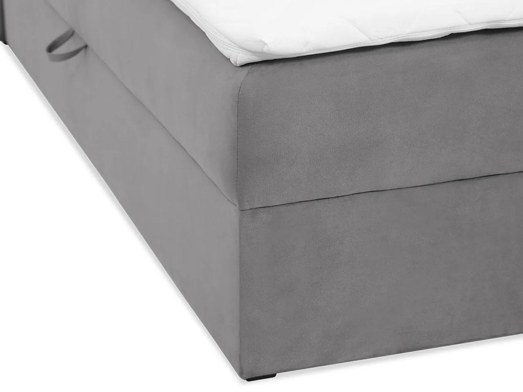 Pat matrimonial 140 cm Gunzy (Negru) (cu somieră și saltea) (cu sp. depozitare). Promo -17%. 1104121