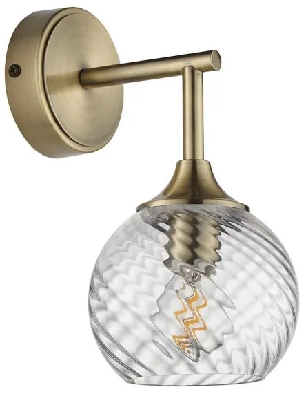 Aplică Endon 103173 ALLEGRA 1xE14/7W/230V alamă/transparent