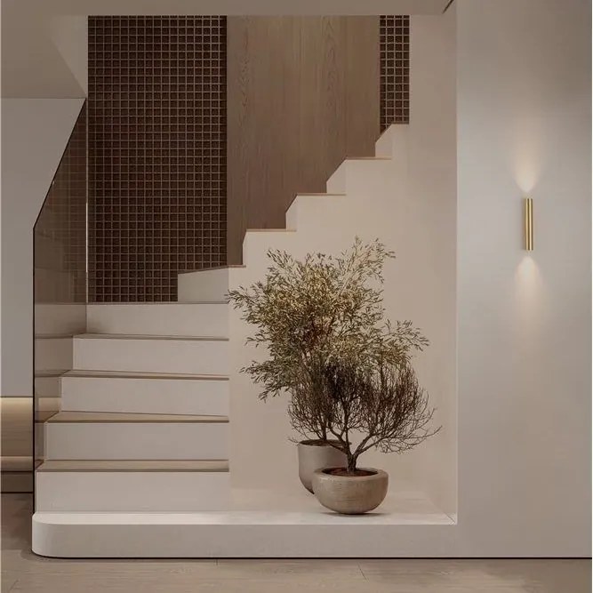 Aplica LED iluminat sus si jos RIVETA auriu mat