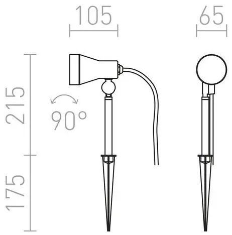 Corp de iluminat de exterior DIREZZA 1xGU10/35W/230V IP54 RED-Design Rendl-R10431