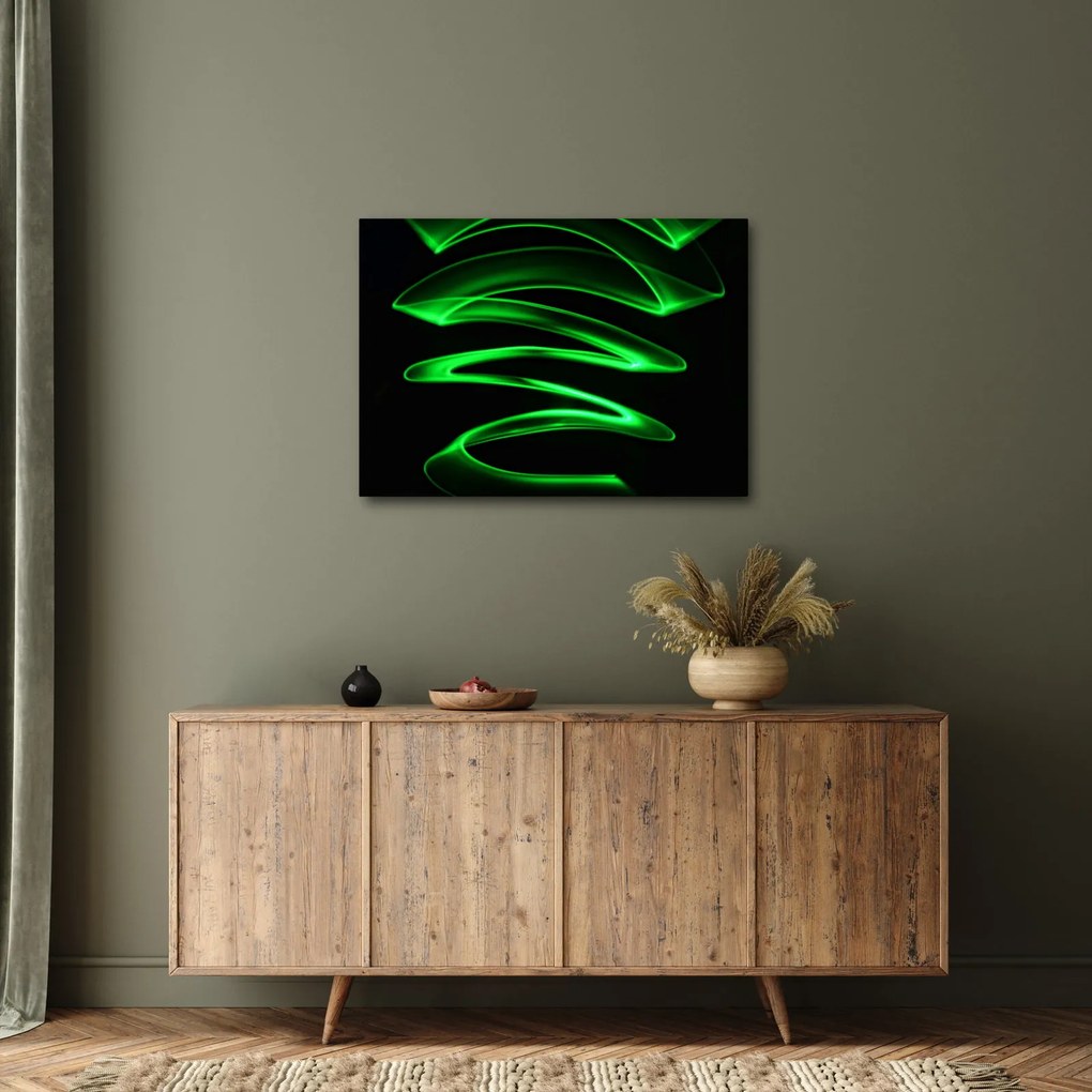 Tablou - valuri neon (70x50 cm)