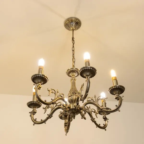 Lustră pe lanț Brilagi CLASSIC 6xE14/60W/230V alamă