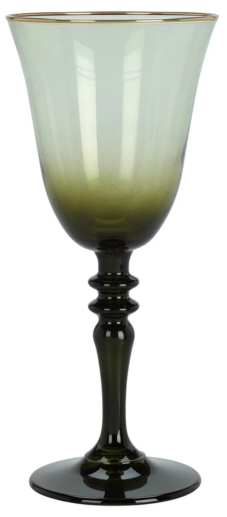 Pahar pentru vin Emerald din sticla, verde, 270 ml