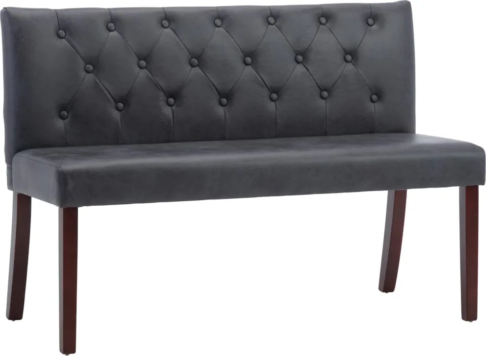vidaXL Bancă, gri, 120 cm, velur ecologic