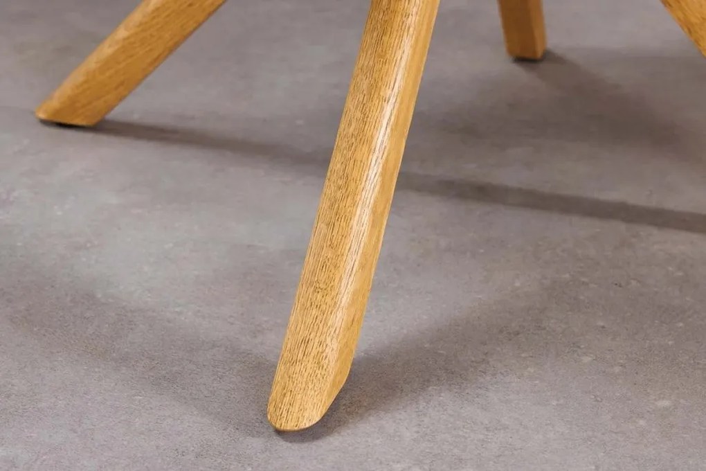 Set de 2 scaune pivotante picioare din lemn Big George gri texturat