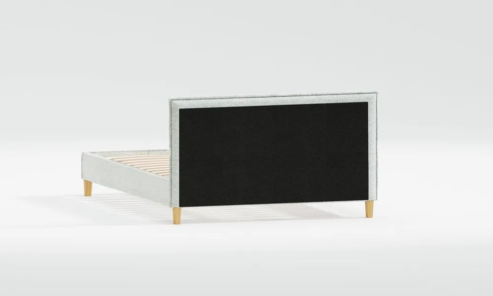 Pat matrimonial bej tapițat cu somieră 140x200 cm Tina – Ropez