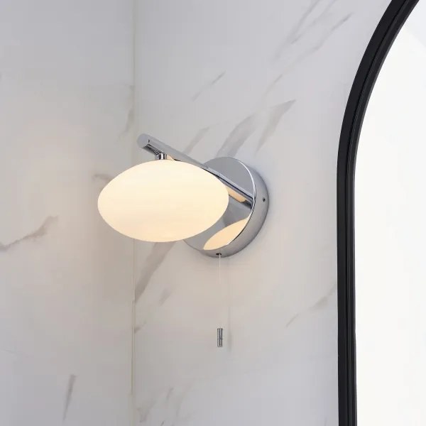 Endon 97181 - Aplica de perete pentru baie MOBIAS, 1xG9/3W/230V, IP44, crom lucios