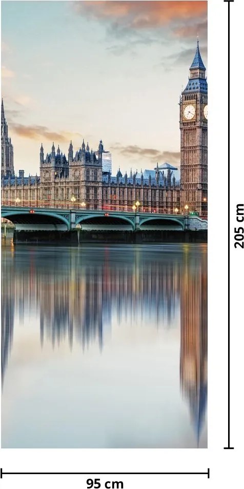 Fototapet pentru ușă - Londra Houses of Parliament (95x205cm)