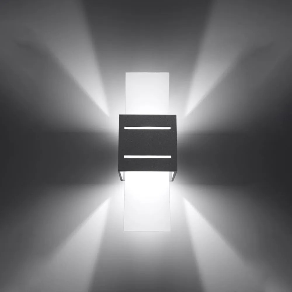 Aplică de perete gri Carlo – Sollux