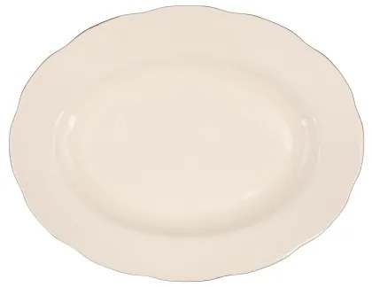 Set de masă, 54 piese, porțelan alb/cupru/ivoriu