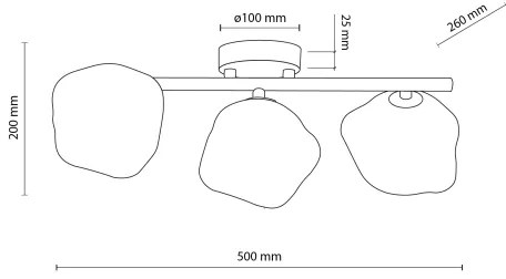 Lustră aplicată LAVA 3xG9/8W/230V bej/bej fumuriu bej