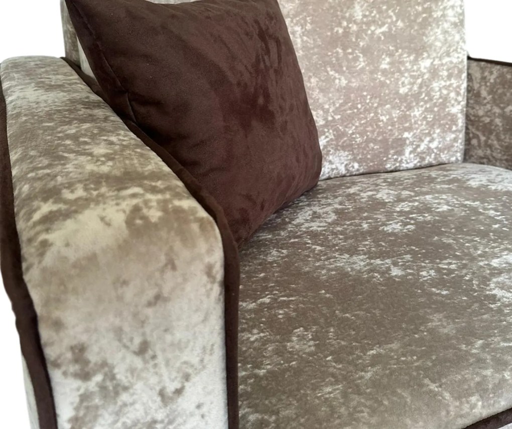 Fotoliu SAMY NEXT extensibil, cu lada de depozitare, catifea plusata bej , cadru metalic ,103x100x92 Catifea plusata, Bej