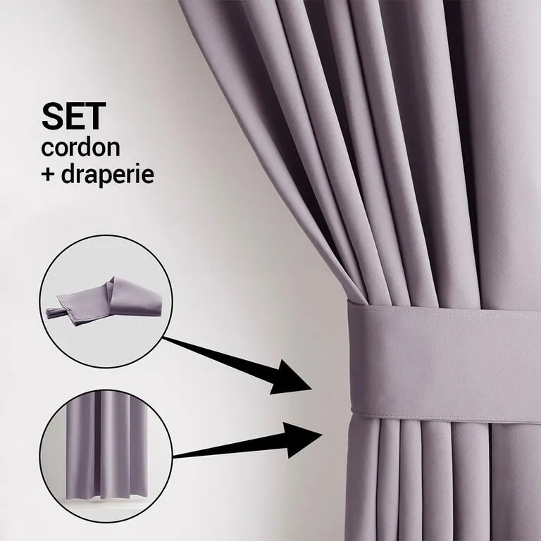 Draperie groasă blackout RESTILO roz 140 x 245 cm 1 buc